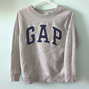 babyGAP sz 5T Classic Gray & Navy Blue Pullover Crewneck Sweatshirt